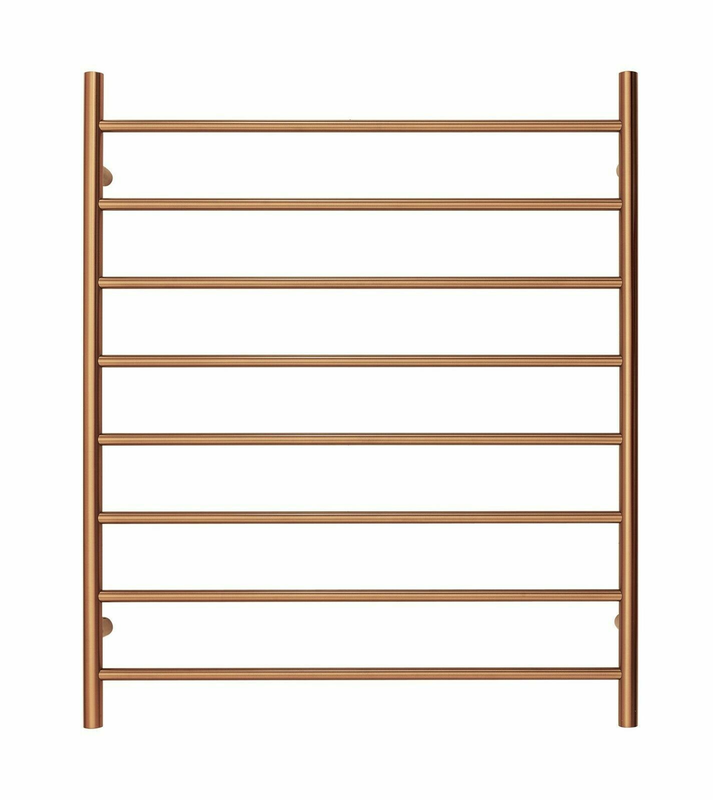 Premium Polished Rose Gold Towel Rack - 8 Bars, Round Design, AU Standard, 1000x850mm Wide