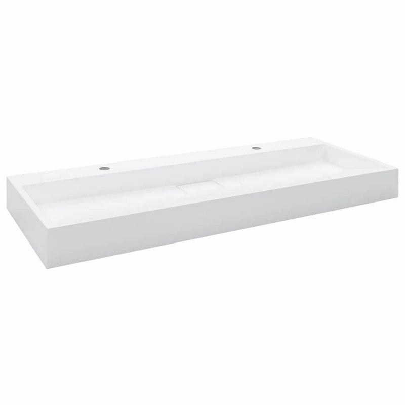 1200*460 mm Double Wall hung basin counter basin stone cast bathroom wash basin White