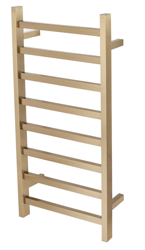 2023 Brushed Brass Gold stainless steel Heated Towel Rail rack Square AU 650*450mm No Timer