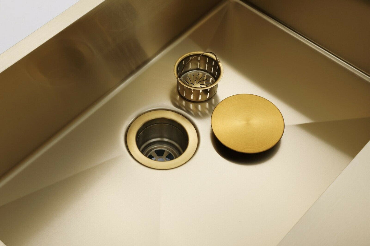 2022 Burnished brushed Brass gold Copper stainless steel 304 double bowl kitchen sink