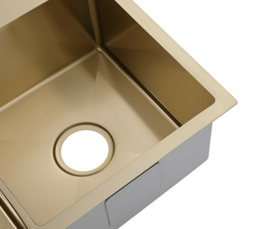 2022 Burnished brushed Brass gold Copper stainless steel 304 double bowl kitchen sink