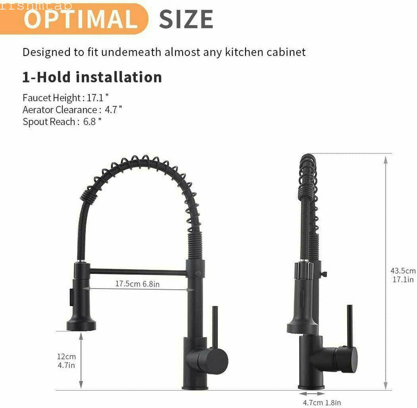 2022 Matte Black Quartz Speckled pull out with spray function spring kitchen mixer tap faucet