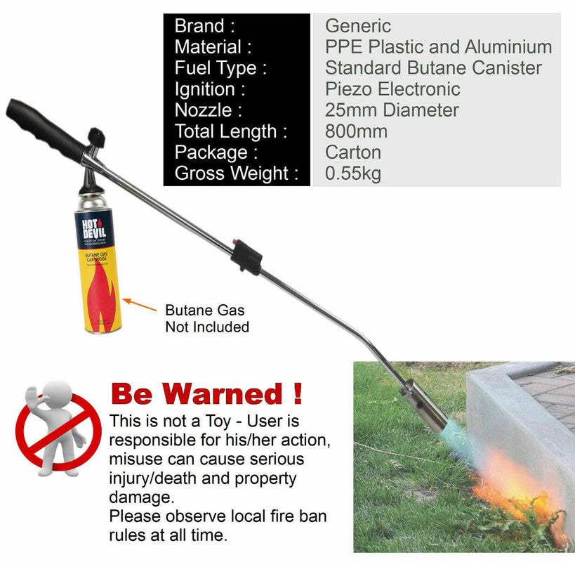 2021 New Garden Weed Blaster Blowtorch BURNER WEEDER BUTANE GAS PIEZO IGNITIONS ROUND UP