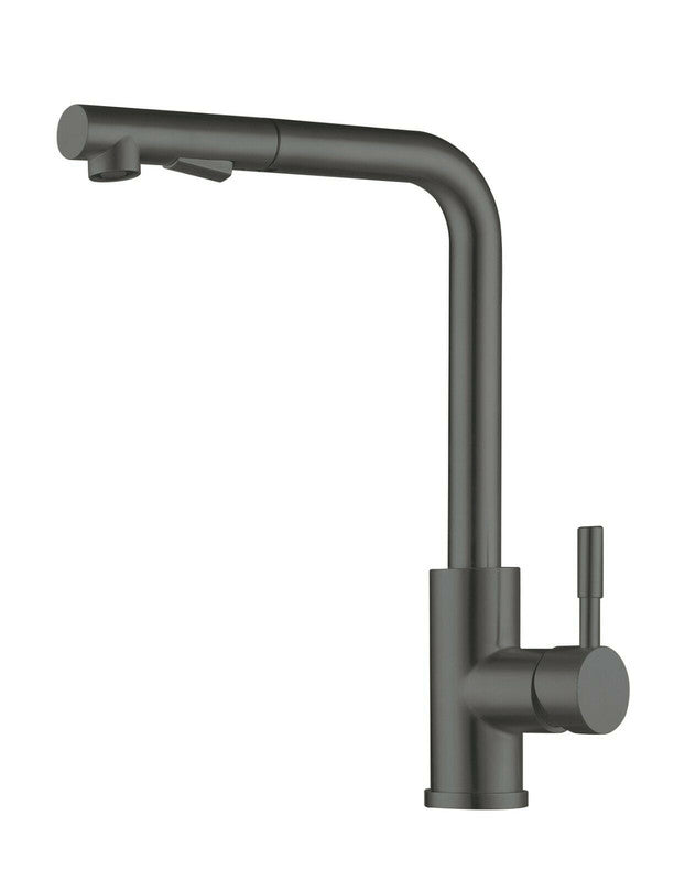 2023 Gunmetal L Shape Pull out Kitchen tap stainless steel PVD plated