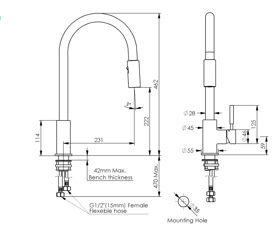 2023 Brushed Nickel Stainless steel pull out with spray function spring kitchen mixer tap faucet stainless steel made