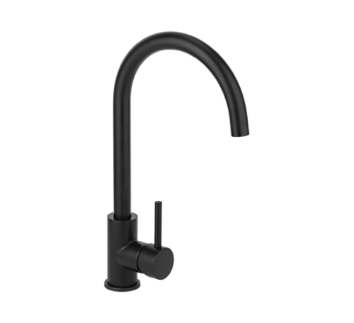 2023 Brushed Solid stainless steel  goose neck Swivel Kitchen tap