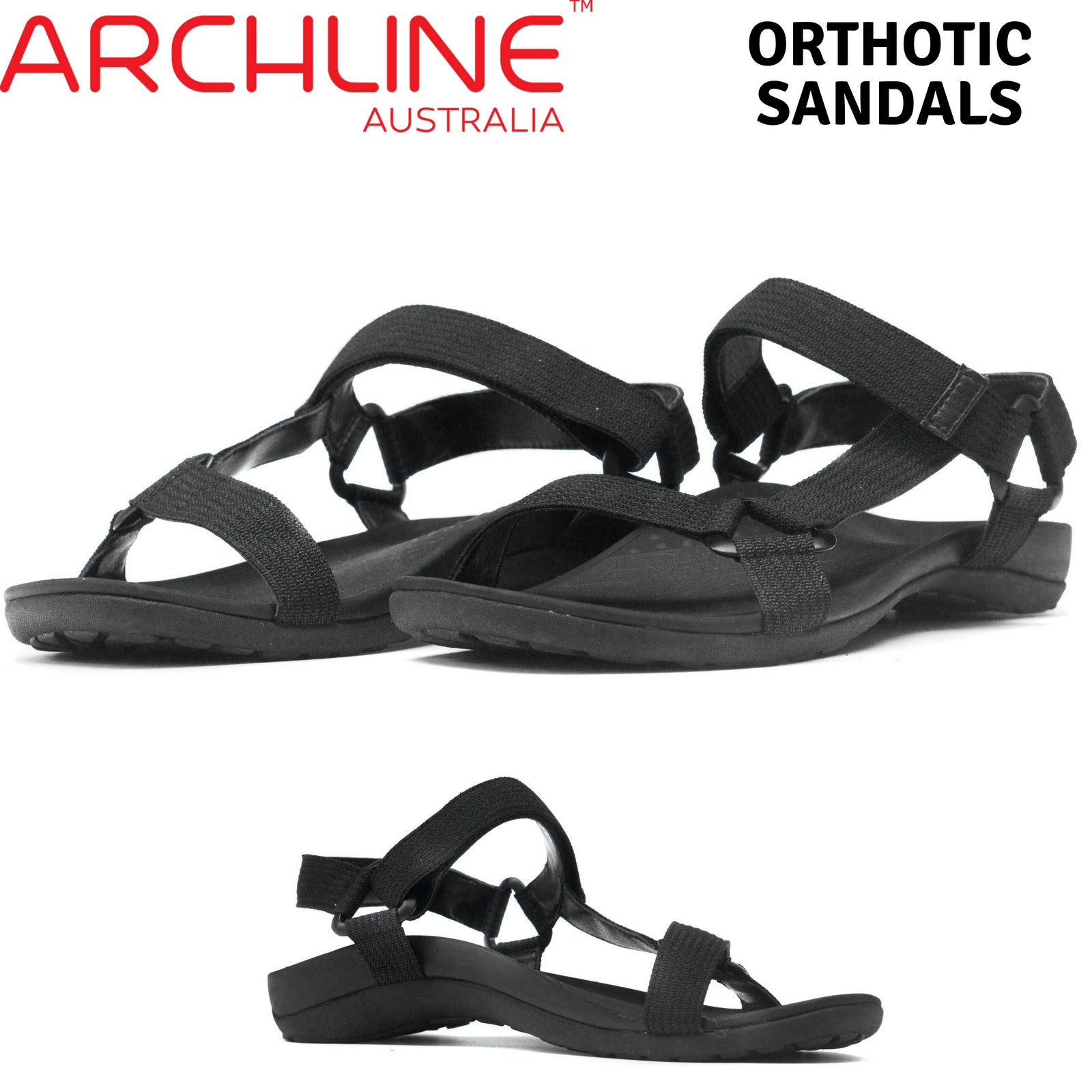 ARCHLINE Unisex Viva Orthotic Sandals Foot Pain Relief w Strap Shoes