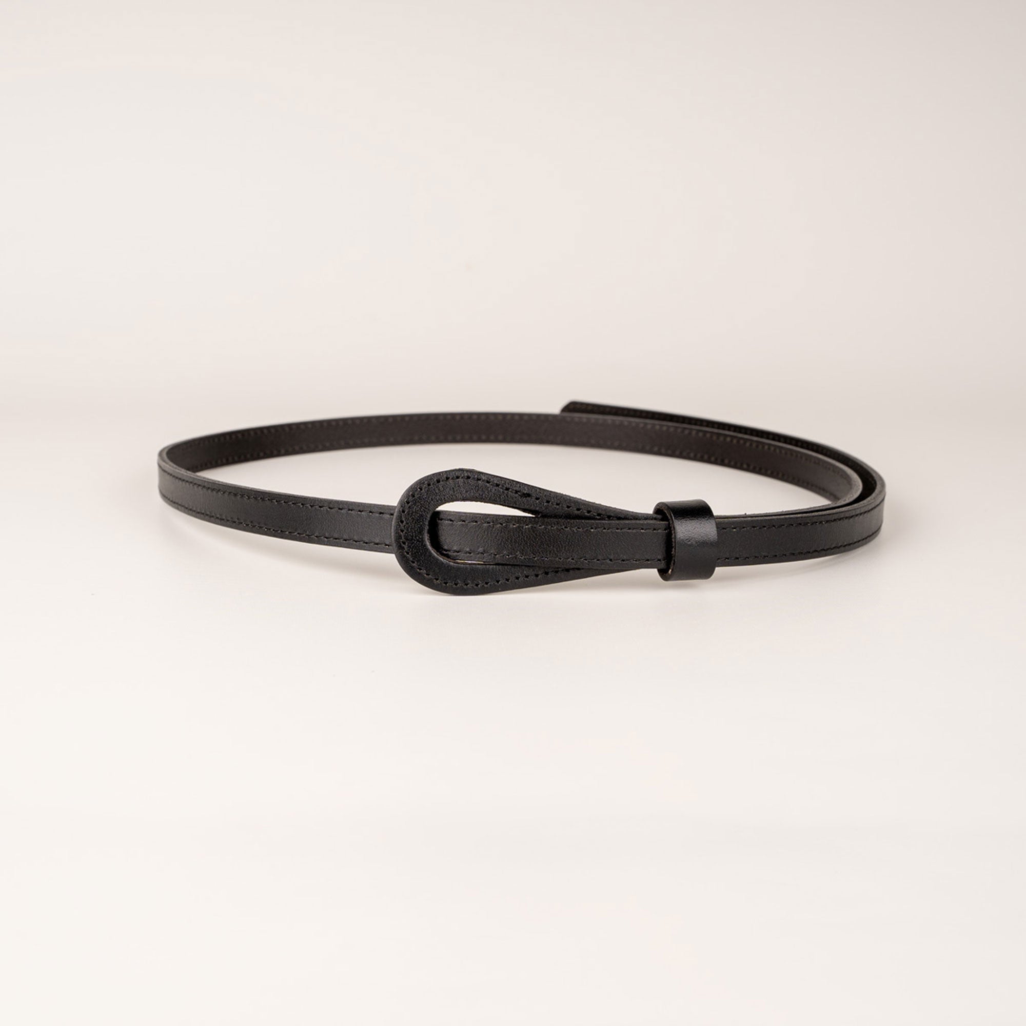 Peroz Joy Women's Black Leather Knot Belt