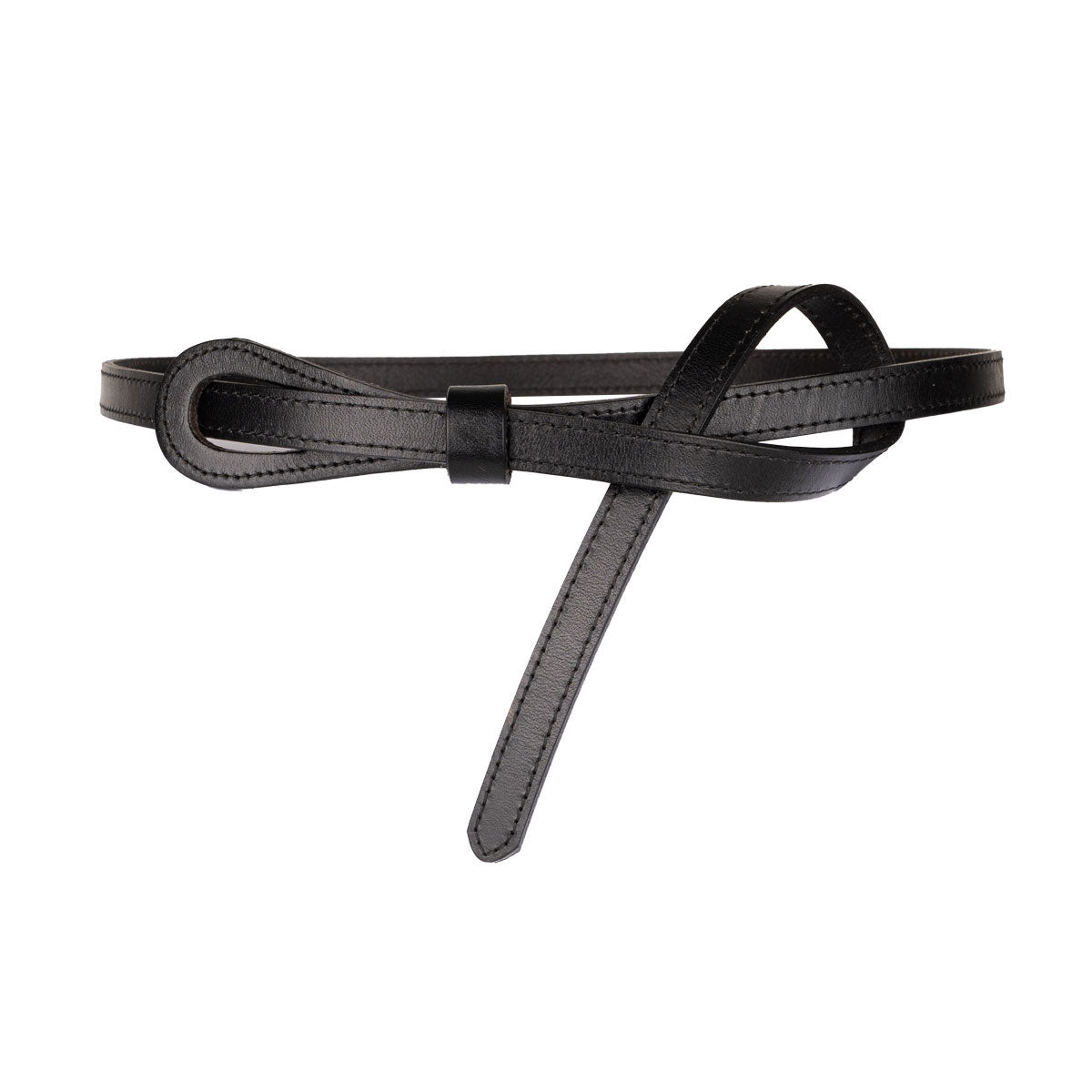 Peroz Joy Women's Black Leather Knot Belt