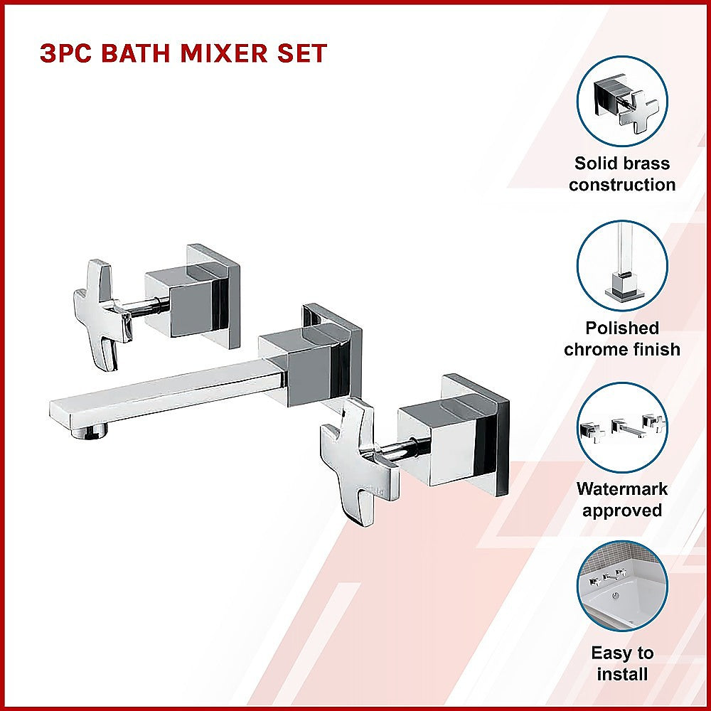 3pc Bath Mixer Set