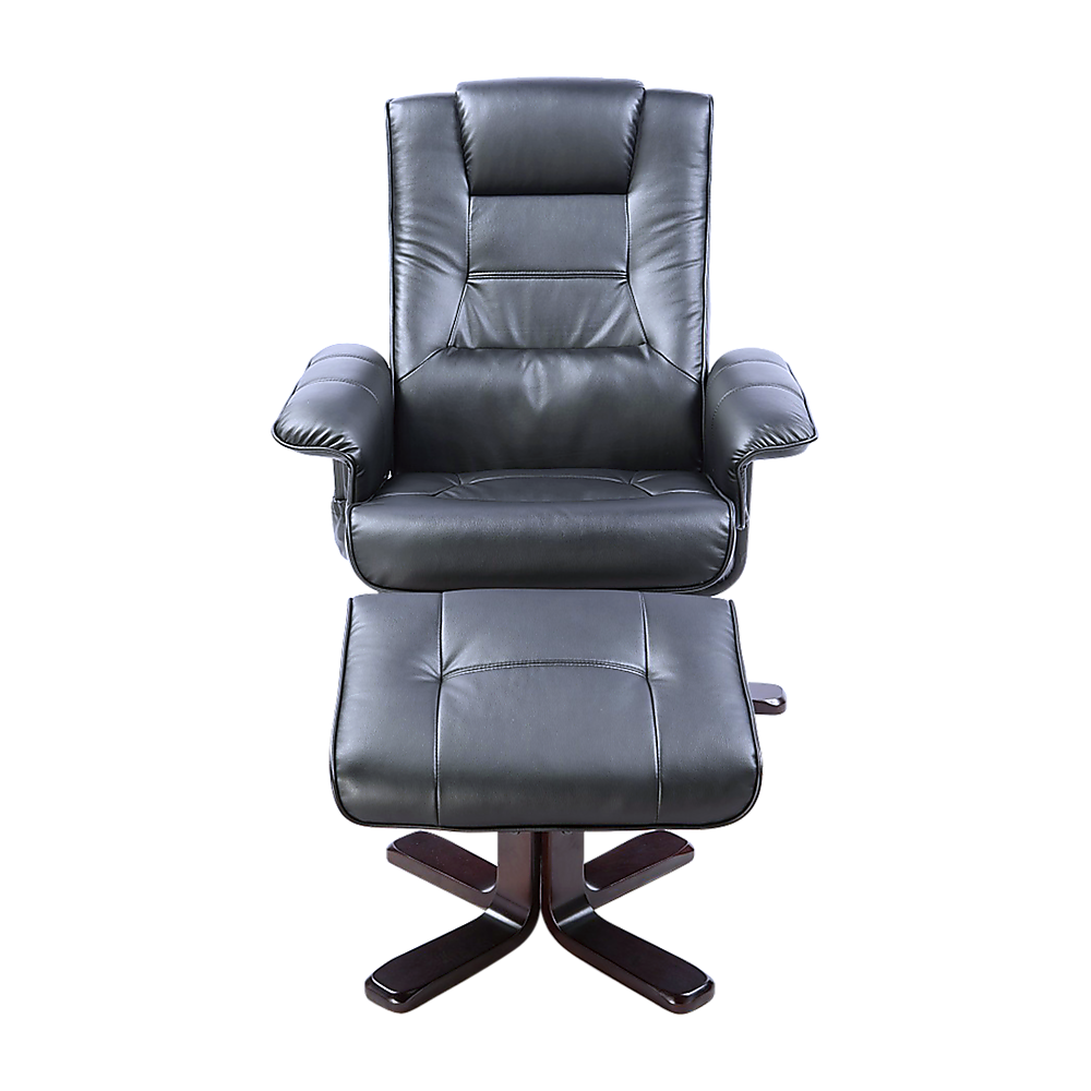 PU Leather Massage Chair Recliner Ottoman Lounge Remote