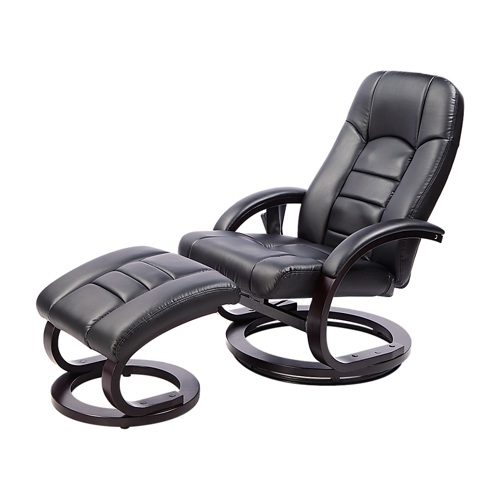 PU Leather Massage Chair Recliner Ottoman Lounge Remote