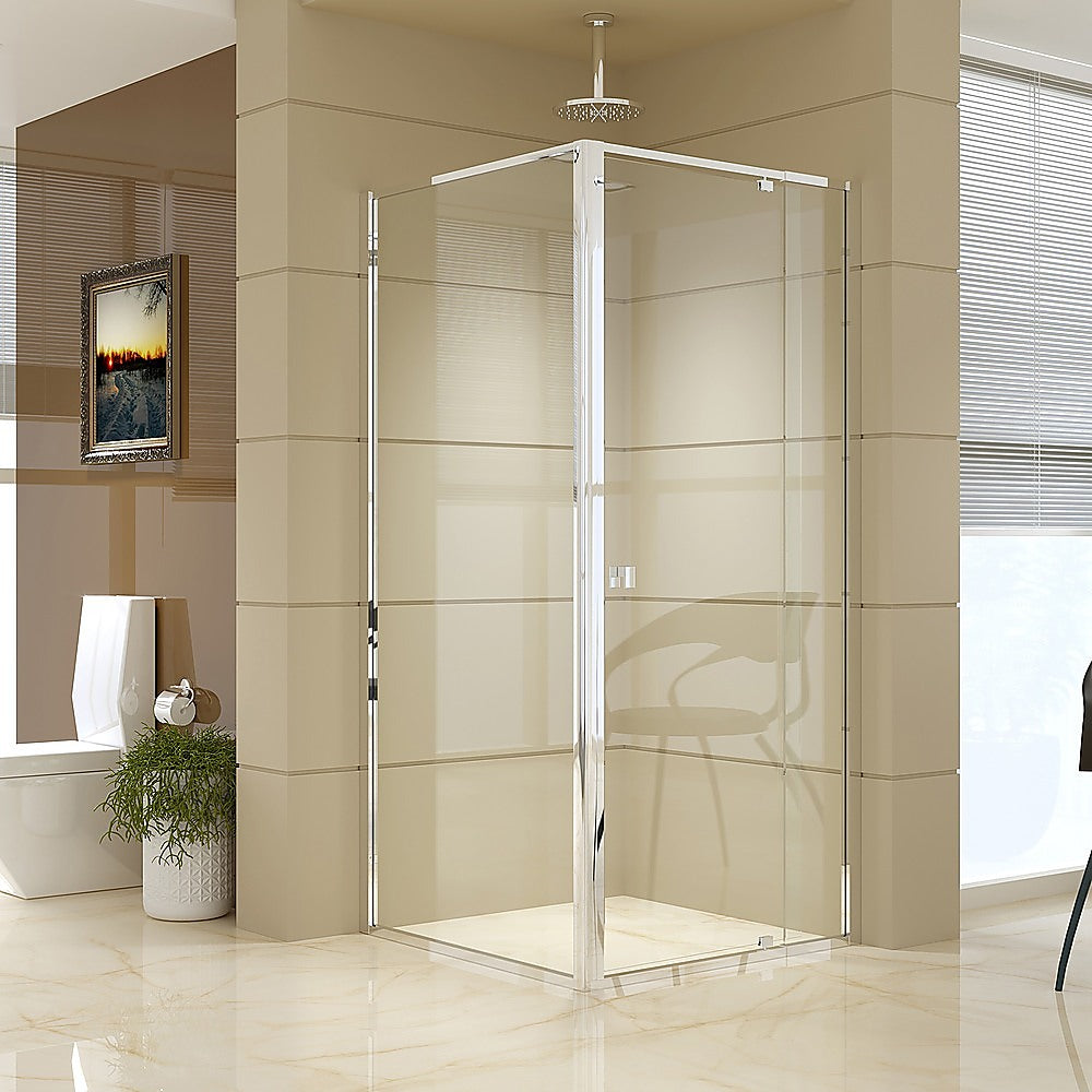 Semi Frameless Shower Screen (82~90)x 195cm & (89~92)x 195cm Side AS/NZS Glass