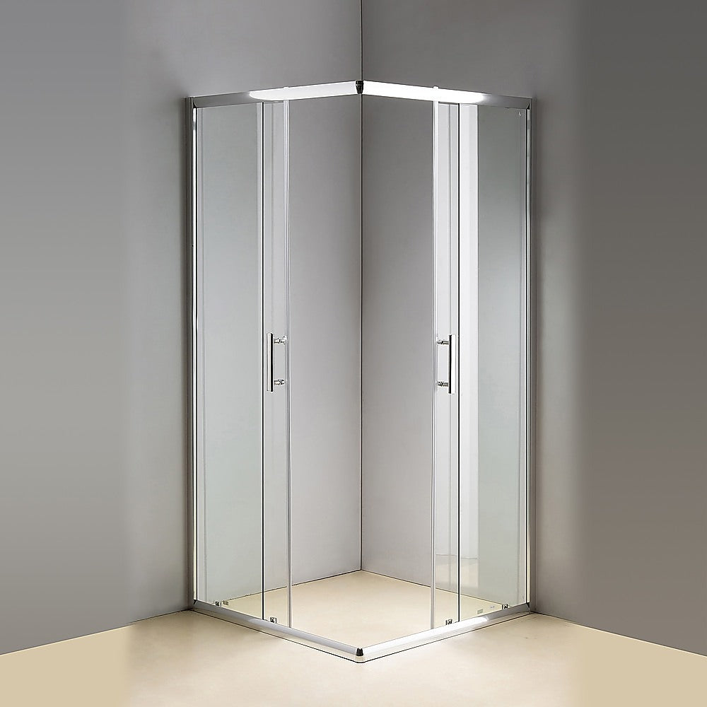 900 x 800mm Sliding Door Nano Safety Glass Shower Screen By Della Francesca