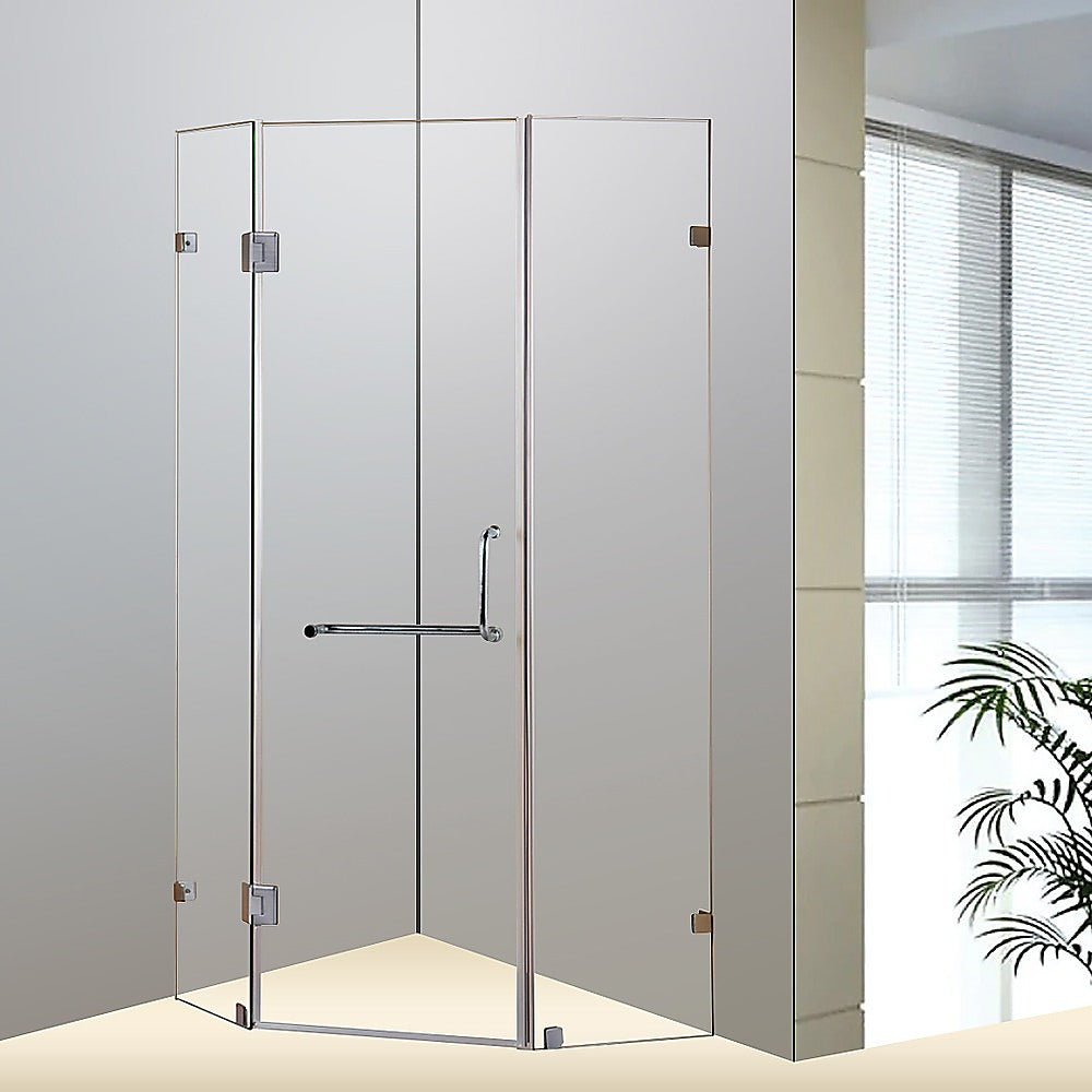 900 x 900mm Frameless 10mm Glass Shower Screen By Della Francesca