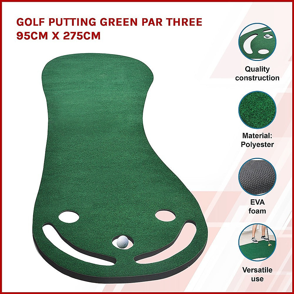 Golf Putting Green Par Three 95cm x 275cm