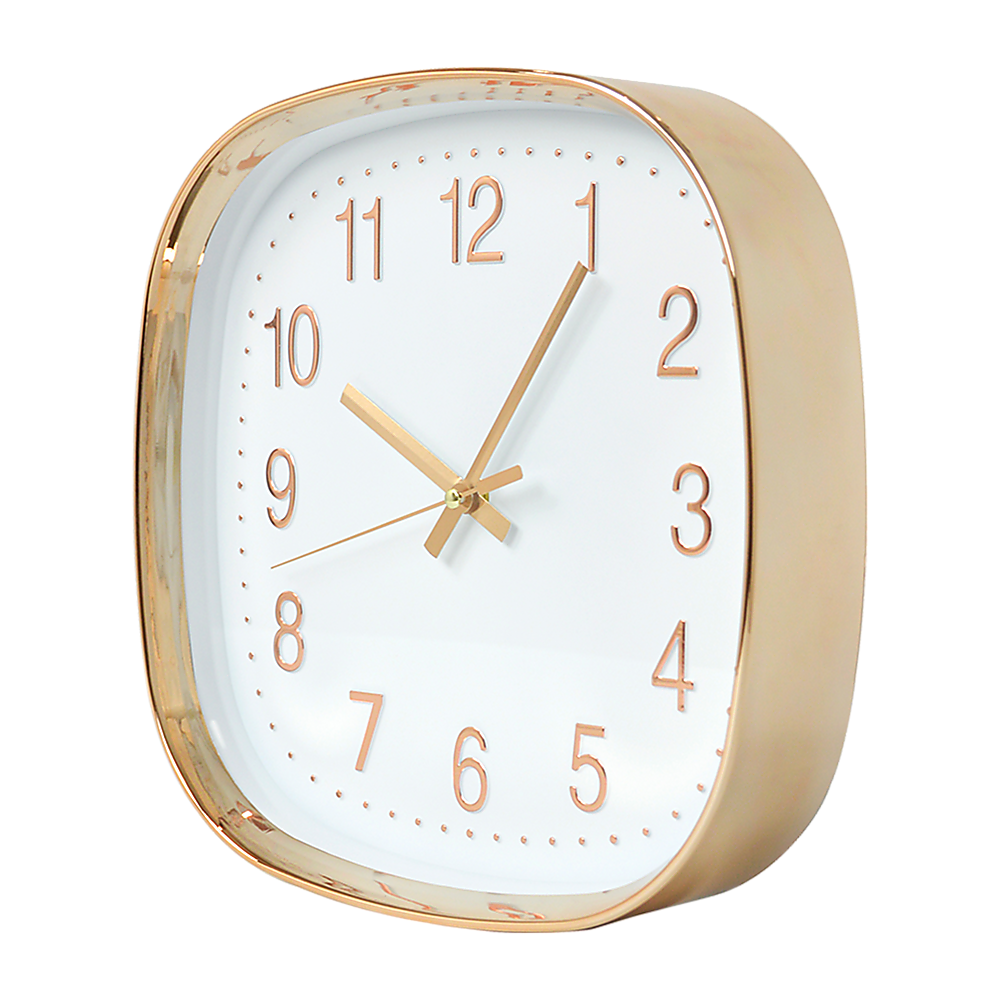 Modern Wall Clock Silent Non-Ticking Quartz Battery Operated Gold