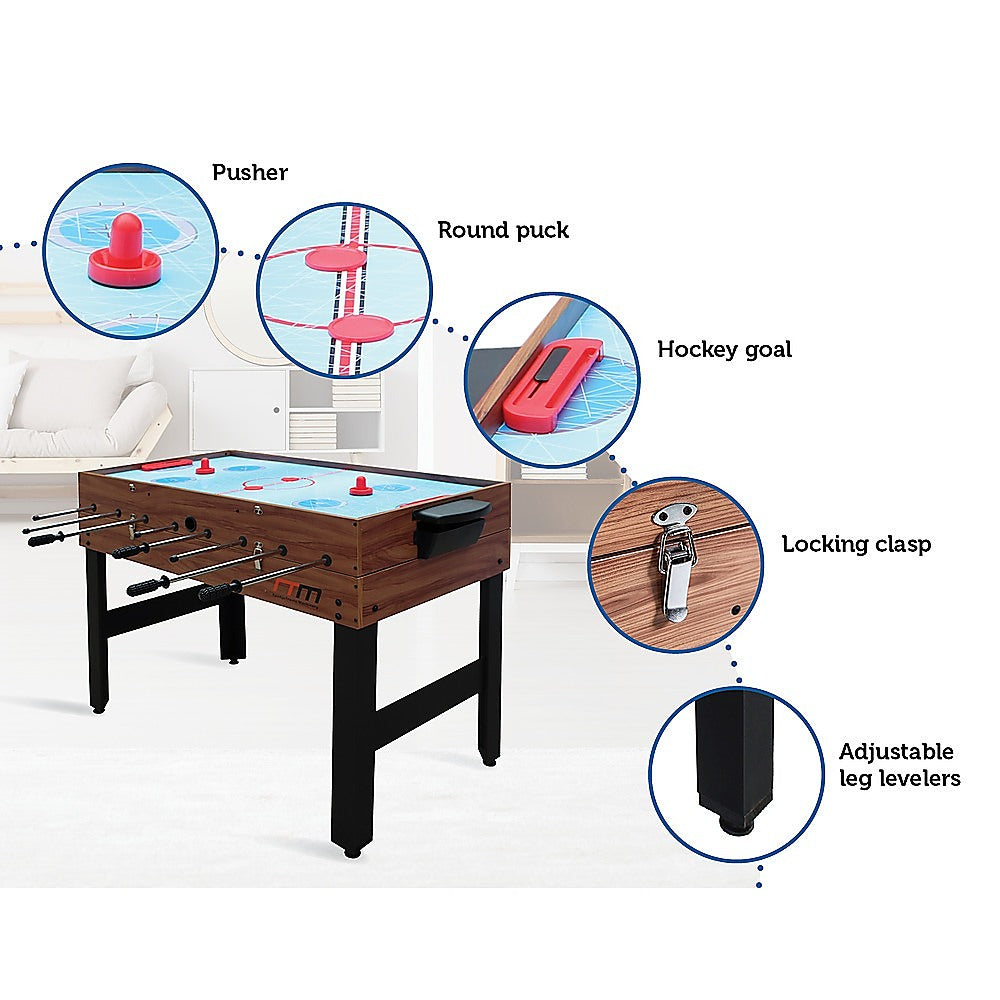 4FT 3-in-1 Games Foosball Soccer Hockey Pool Table