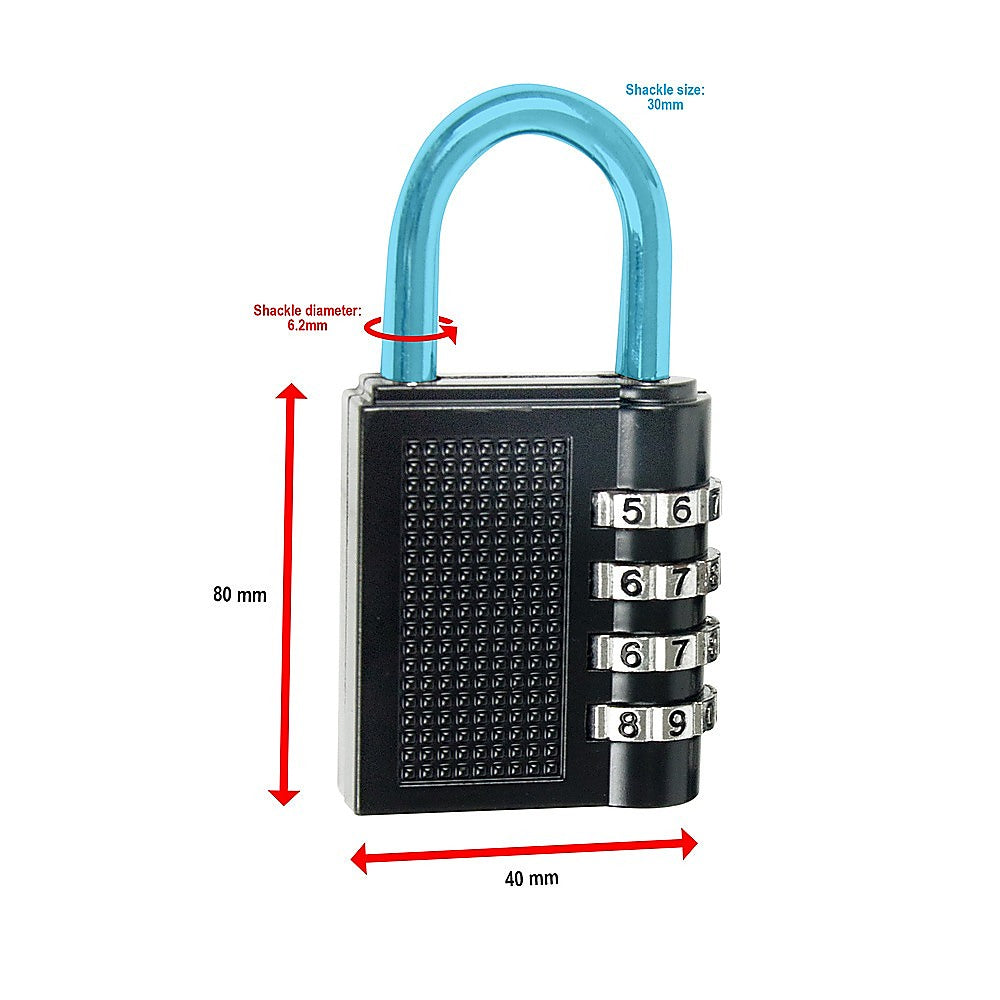 X2 Combination Padlock 4-Digit Outdoor Weatherproof Security School Lock Travel