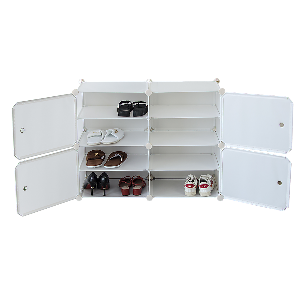 White Cube DIY Shoe Cabinet Rack Storage Portable Stackable Organiser Stand