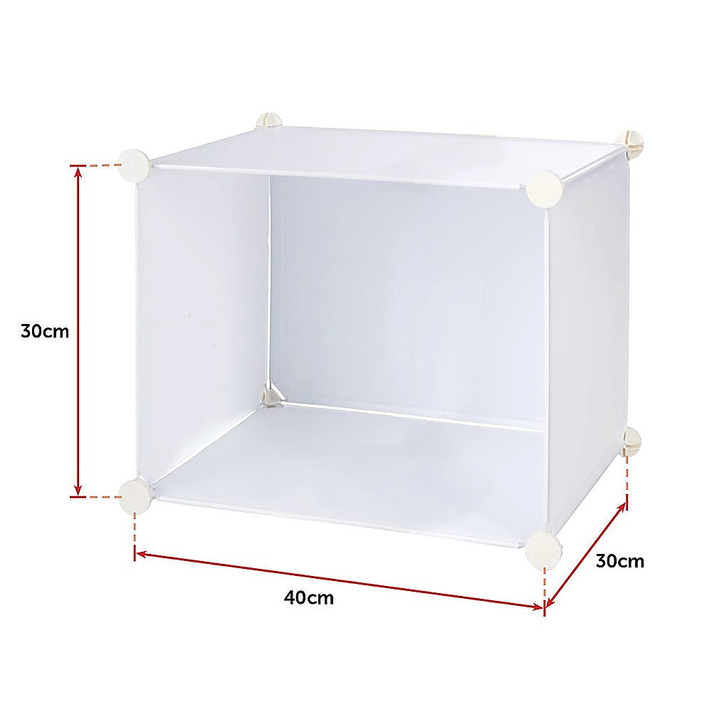 White Cube DIY Shoe Cabinet Rack Storage Portable Stackable Organiser Stand