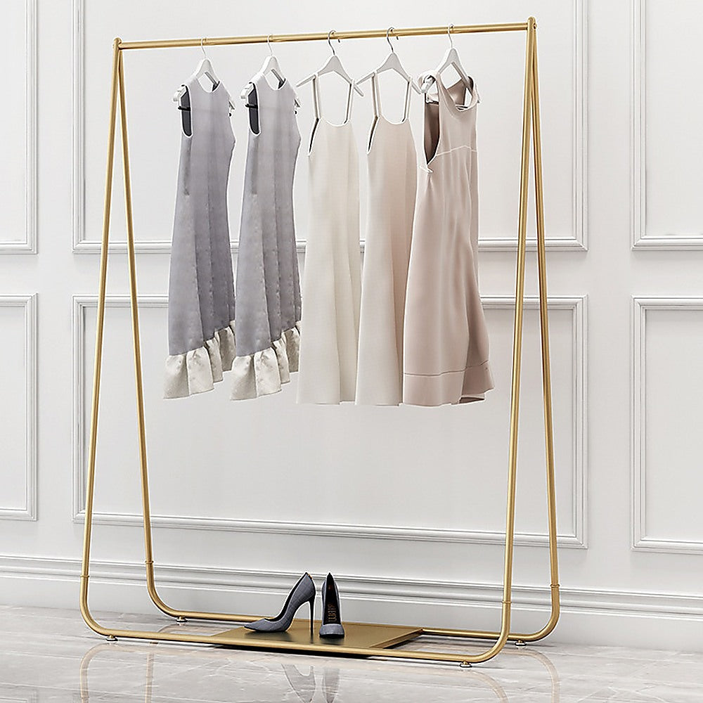 Gold Clothing Retail Shop Commercial Garment Display Rack