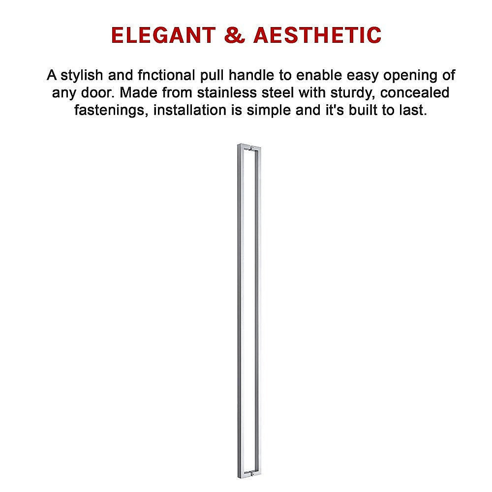 Entrance Door Pull Handle Brushed satin 1200mm