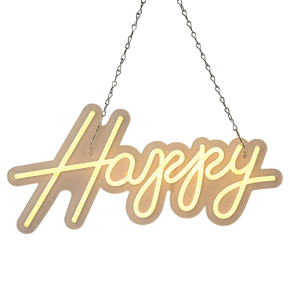 Happy Birthday Neon Sign Hanging Glowing Party Decoration