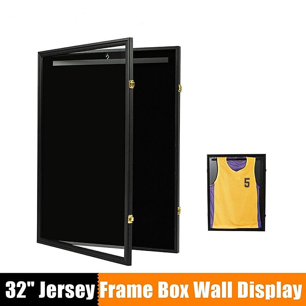 Wall Display/Case Lockable Rack 82cm Football Basketball Jersey Storage Box