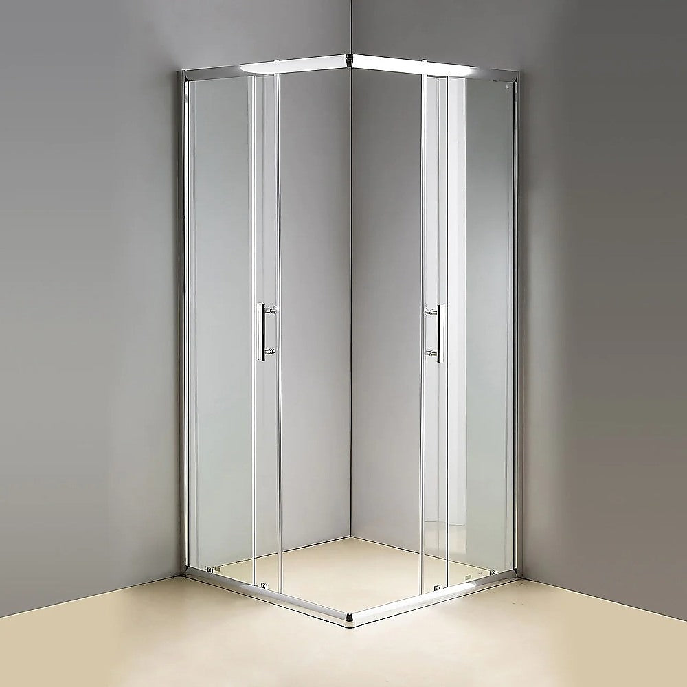 Adjustable 900x900mm Double Sliding Door Glass Shower Screen in Chrome