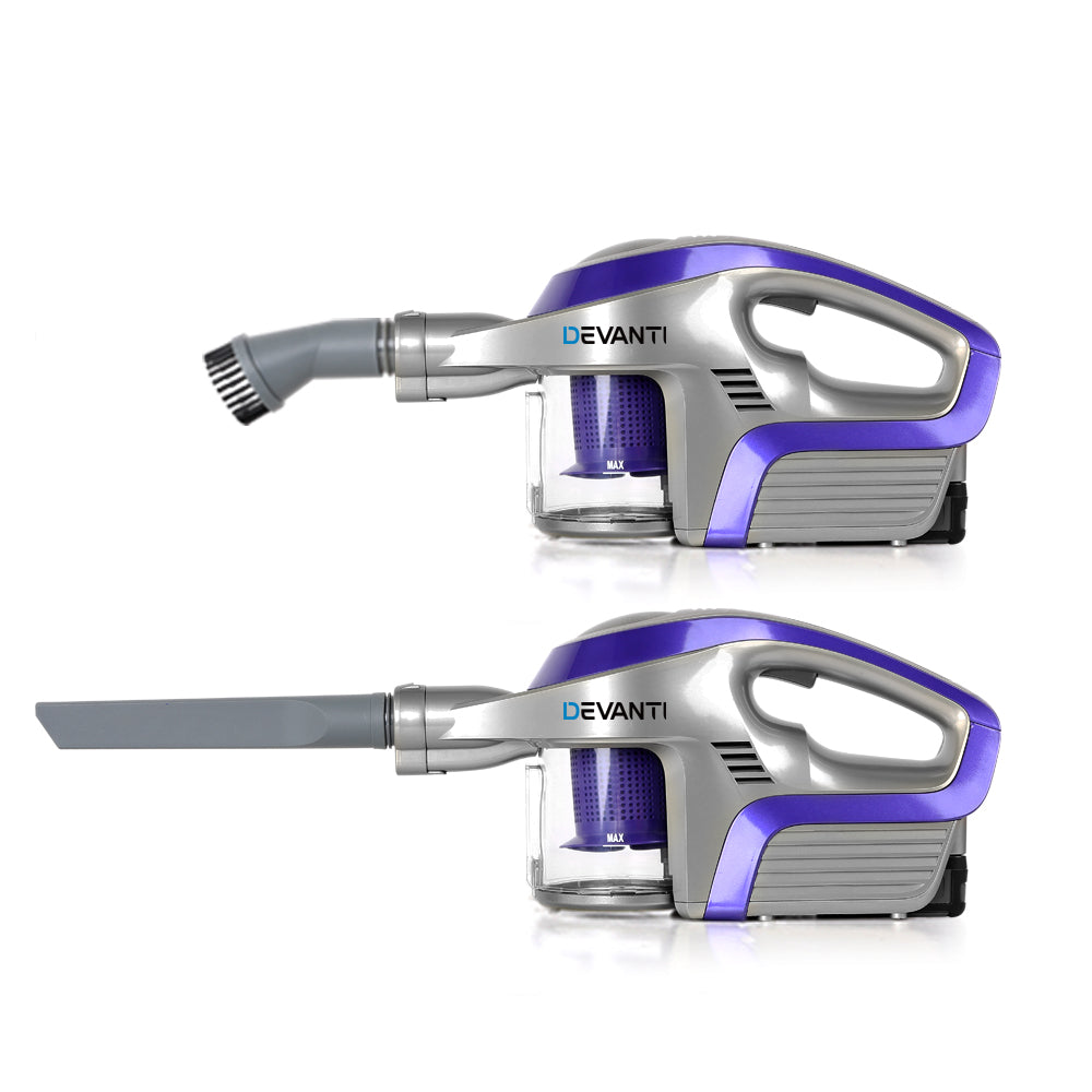 Devanti Cordless Stick Vacuum Cleaner - Purple & Grey