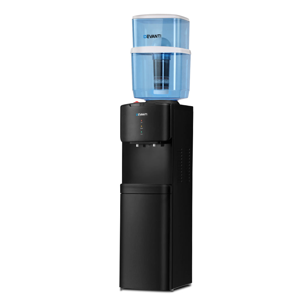 Devanti Water Cooler Chiller Dispenser Bottle Stand Filter Purifier Office Black