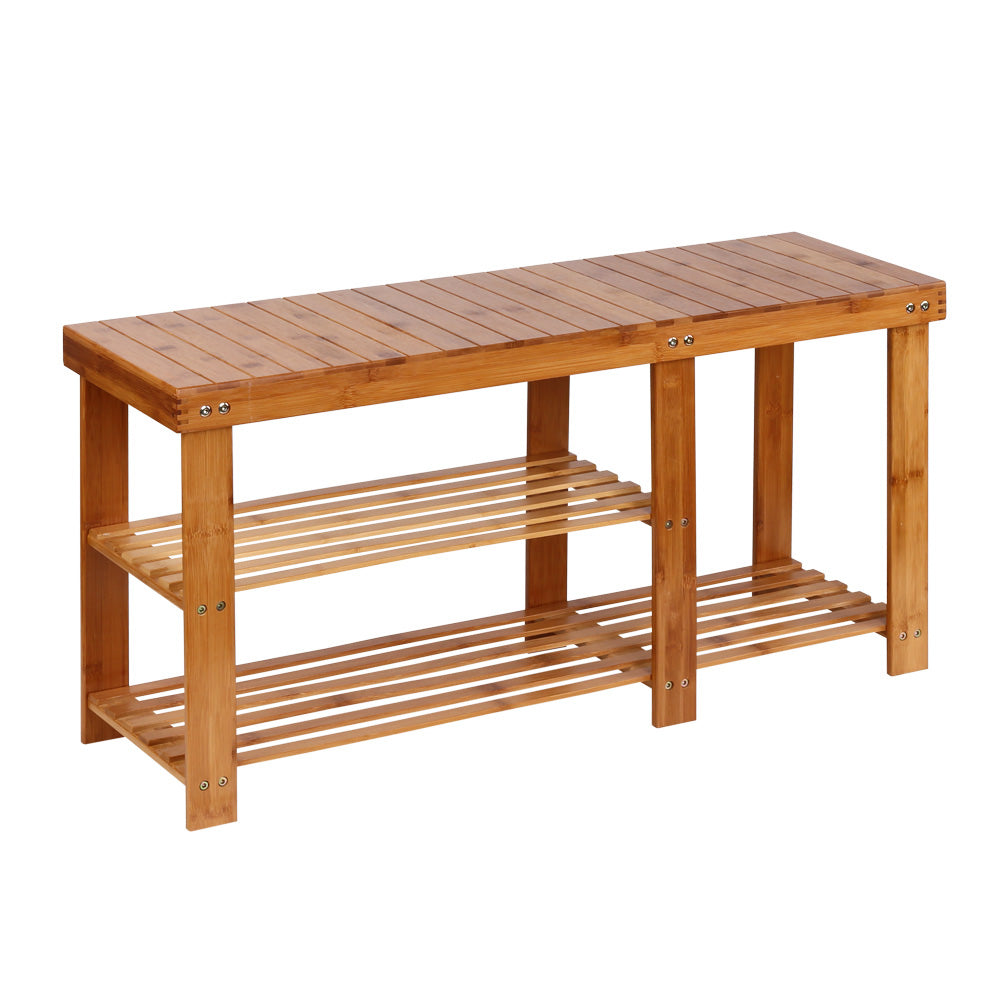 Artiss Bamboo Shoe Rack Bench