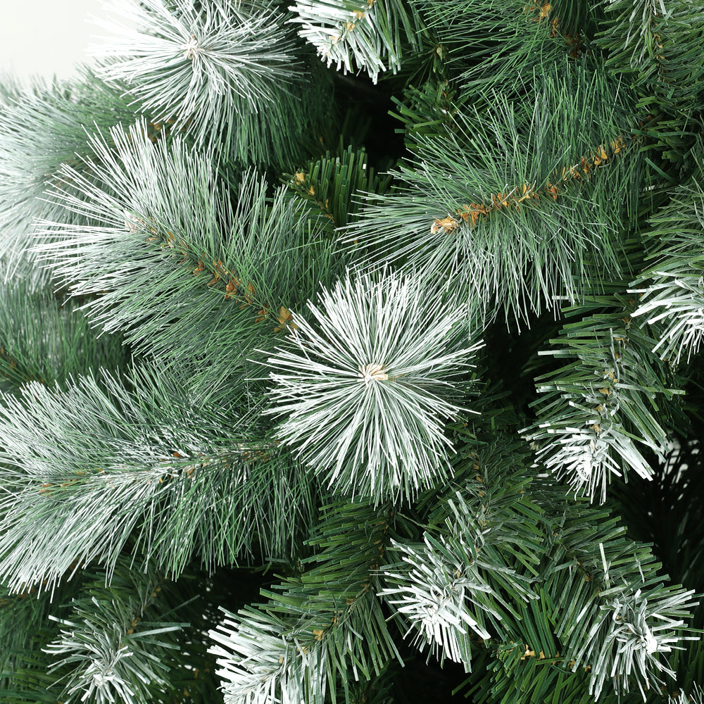 Jingle Jollys 2.7M Christmas Tree with Pine Needle Snowy Xmas Tree 1765 Tips