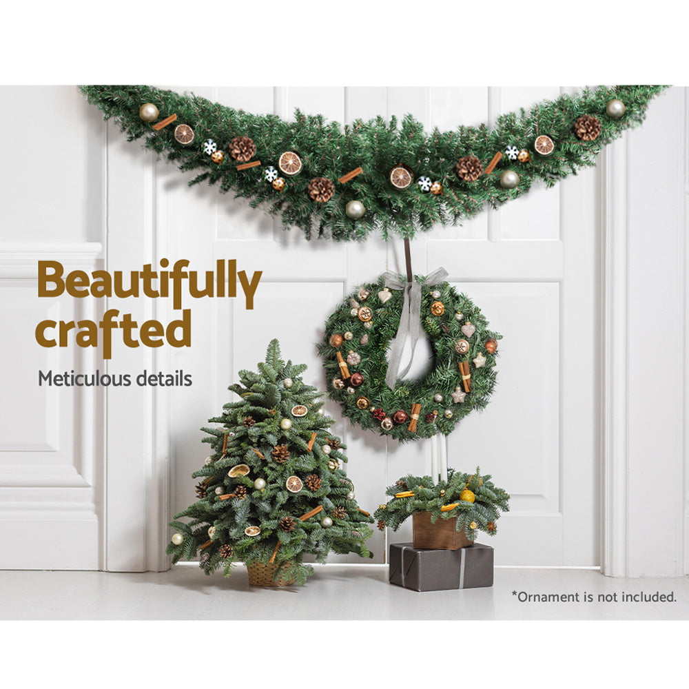 Jingle Jollys Christmas Garland 2.1M Xmas Tree Decoration Green