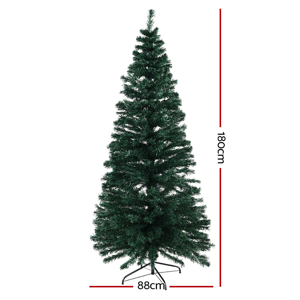 Jingle Jollys Christmas Tree 1.8M LED Xmas trees Optic Fibre Multi Colour