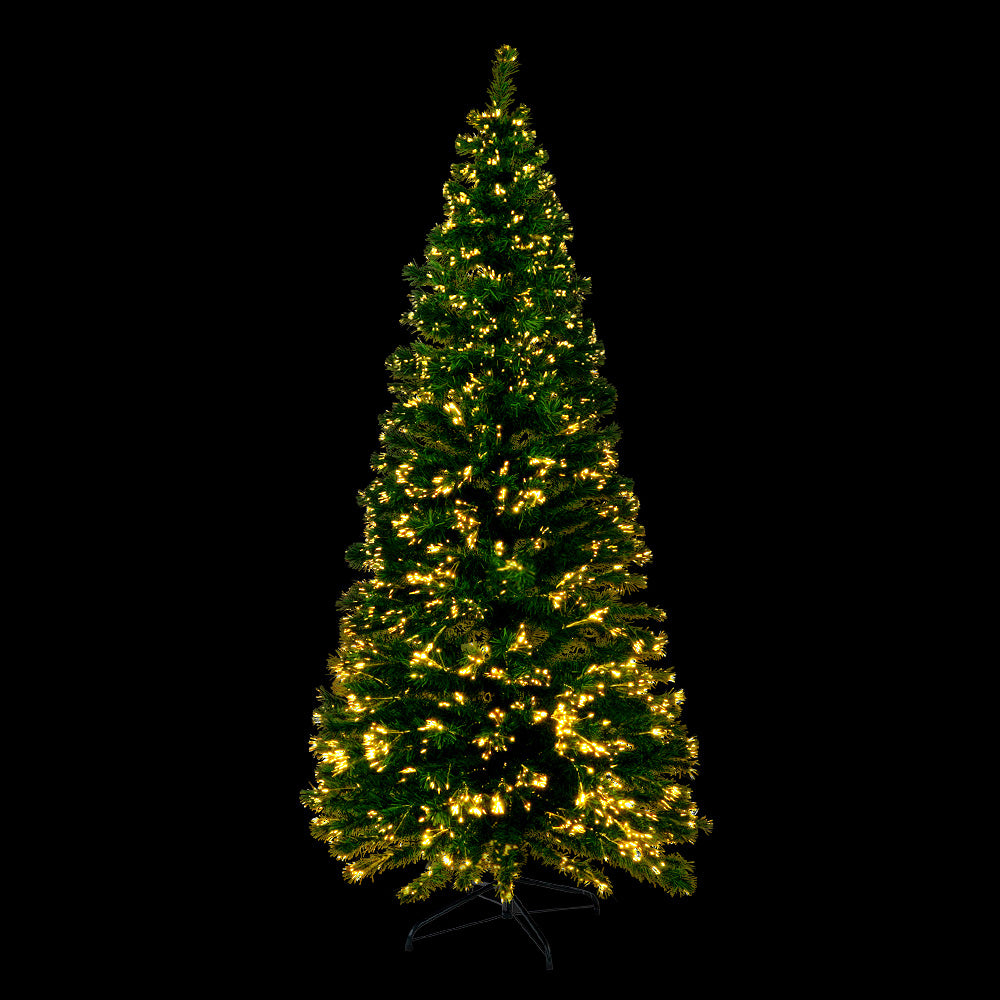 Jingle Jollys Christmas Tree 1.8M LED Xmas trees Optic Fibre Warm White