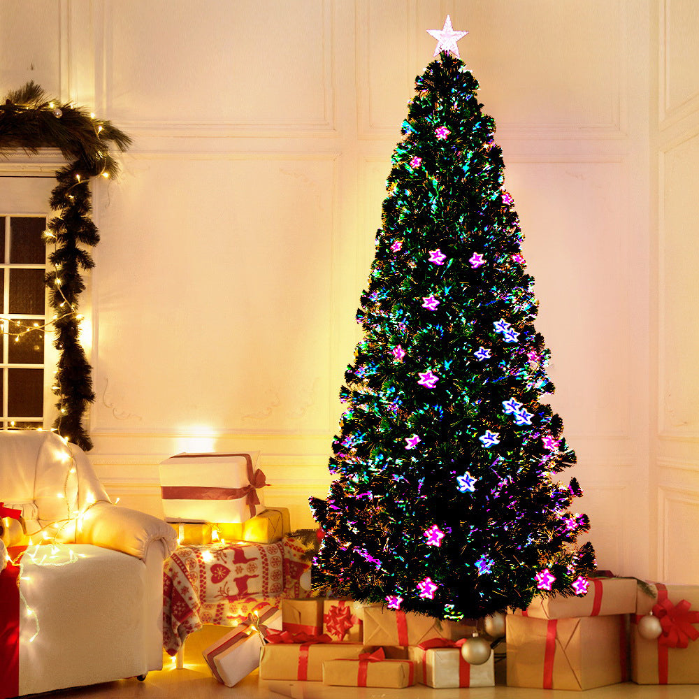 Jingle Jollys Christmas Tree 2.1M LED Xmas trees with Lights Multi Colour