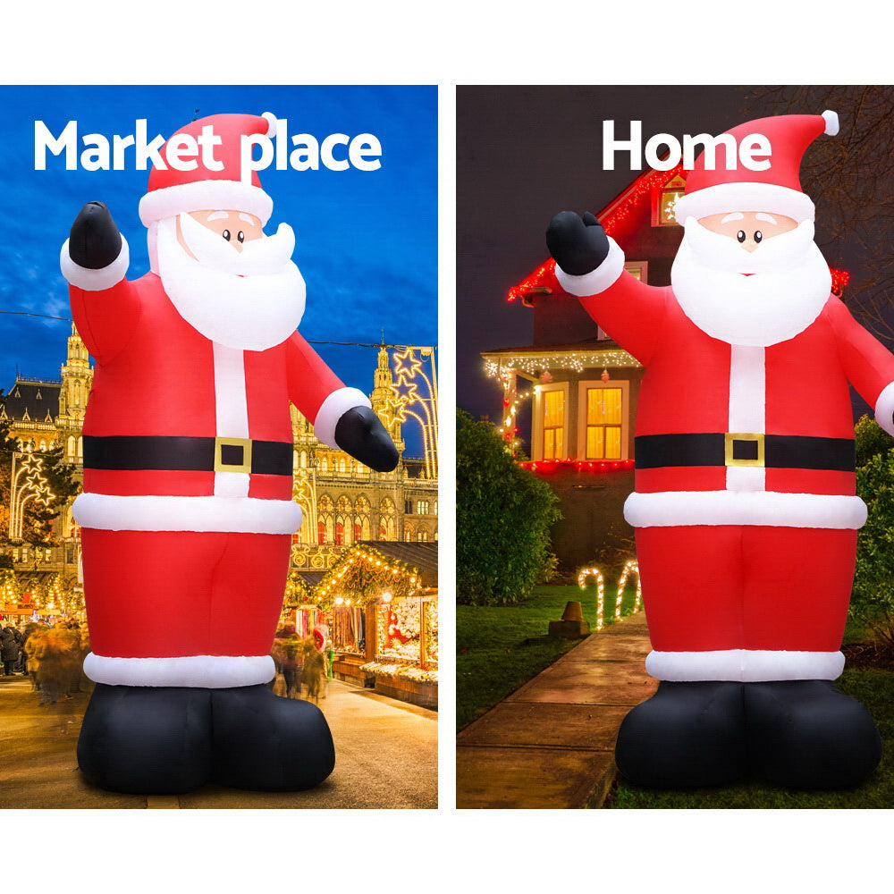 Jingle Jollys 5M Christmas Inflatable Santa Decorations Outdoor Air-Power Light