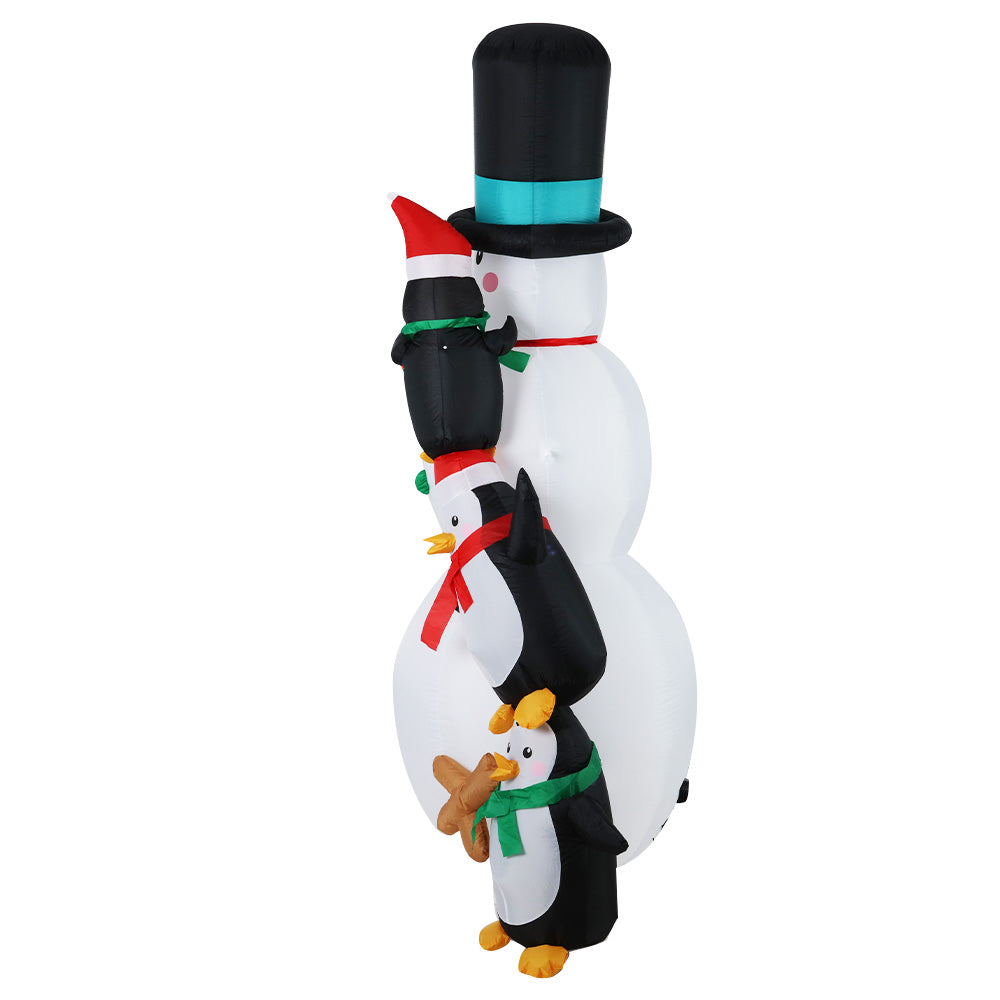 Jingle JollysChristmas Inflatable Snowman 2.4M Xmas Lights Outdoor Decorations