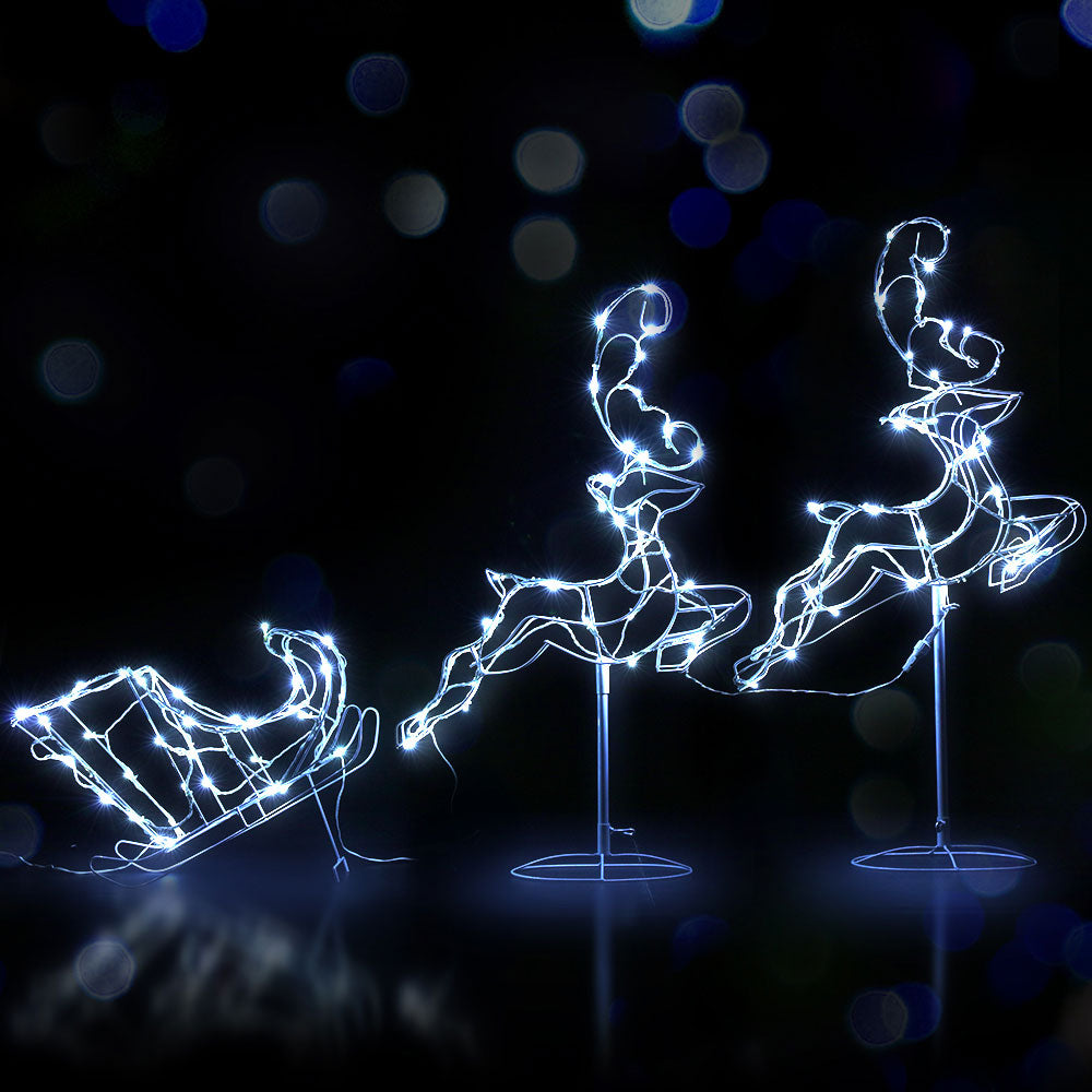 Jingle Jollys Christmas Motif Lights LED Rope Reindeer Waterproof Outdoor Xmas