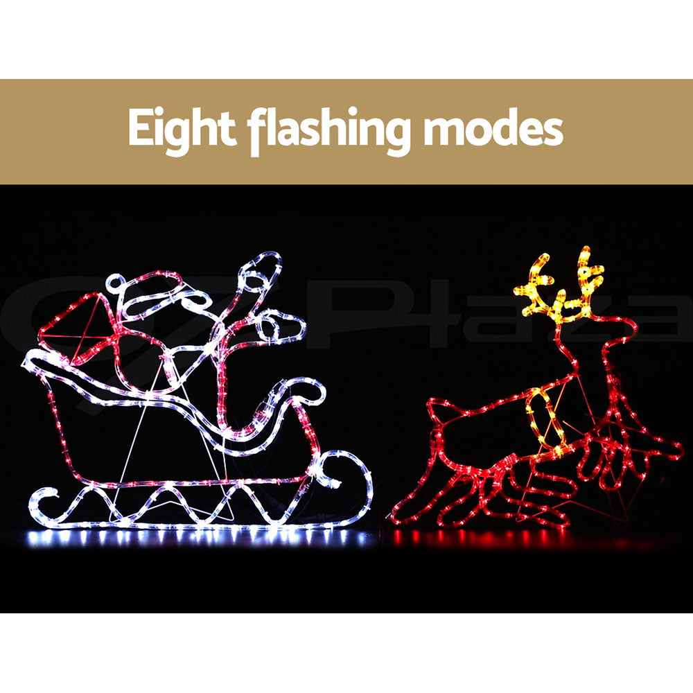 Jingle Jollys Christmas Motif Lights LED Rope Reindeer Waterproof Colourful Xmas