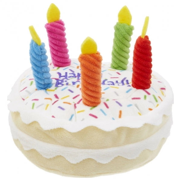 Fuzzy Friends - Plush Happy Birthday Cake - Round