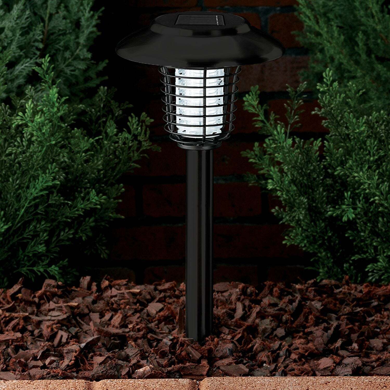 Wireless Solar-Powered Mosquito Killer Lamp (1-Piece, Black)