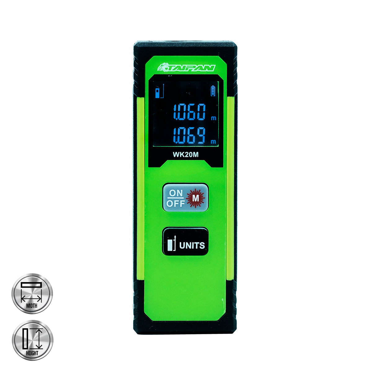 Taipan 20m Digital Laser Distance Measuring Device Multiple Functions