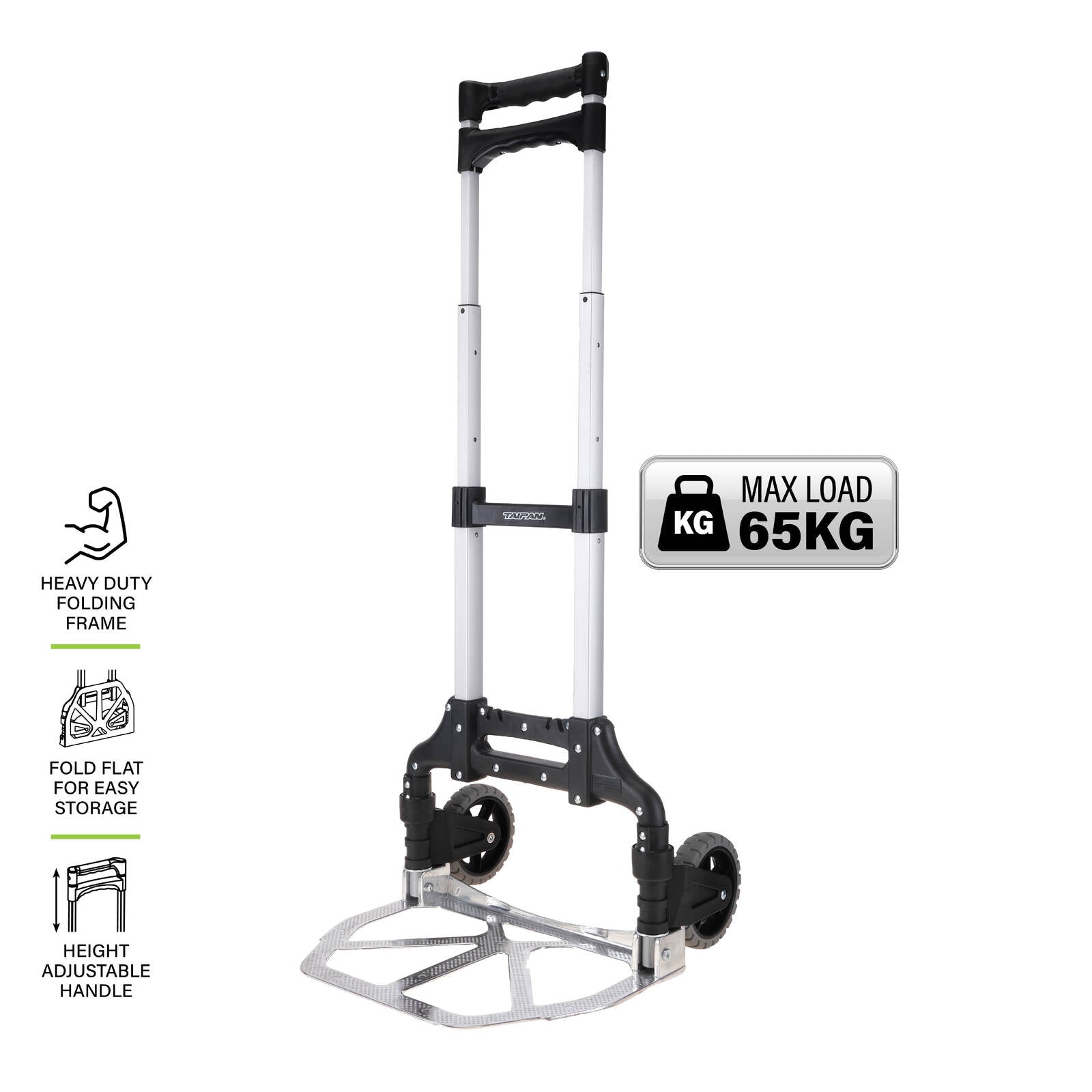 Taipan 65KG Foldable Hand Trolley Aluminium Frame Height Adjustable Handle